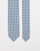 Gianni Feraud Tie In Geo Print-blue