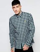 Fred Perry Shirt In Tartan Check In Slim Fit - White