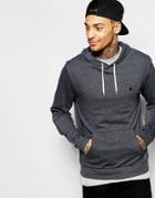 Asos Hoodie With Embroidery In Charcoal - Charcoal