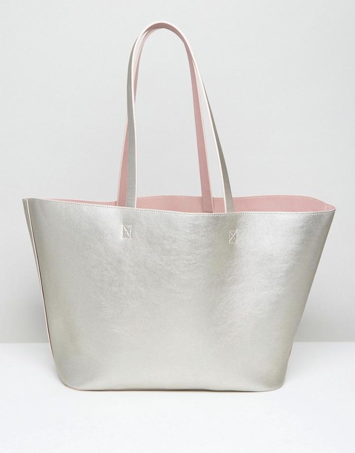 Asos Reversible Shopper Bag - Pink