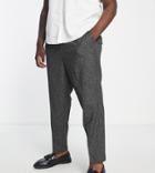 Harry Brown Plus Elasticized Waist Carrot Fit Pants-gray