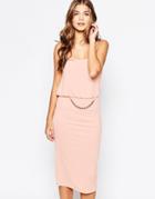 Rare Chain Detail Midi Dress - Nude