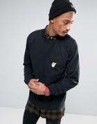 New Love Club Tongue Long Sleeve Top - Black