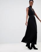 Deby Debo Sochic Lace Front Maxi Dress - Black