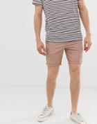 River Island Skinny Fit Chino Shorts In Pink