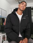 The Couture Club Signature Piped Panel Puffer Jacket In Black