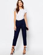 Sisley Carrot Turn Up Pants - 13c Navy