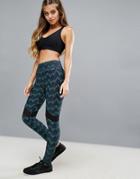 O'neil Green/black Chevron Leggings - Multi