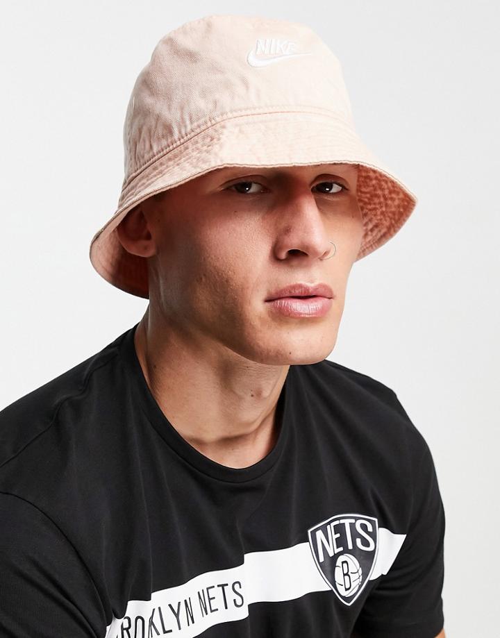 Nike Futura Washed Bucket Hat In Dusty Orange