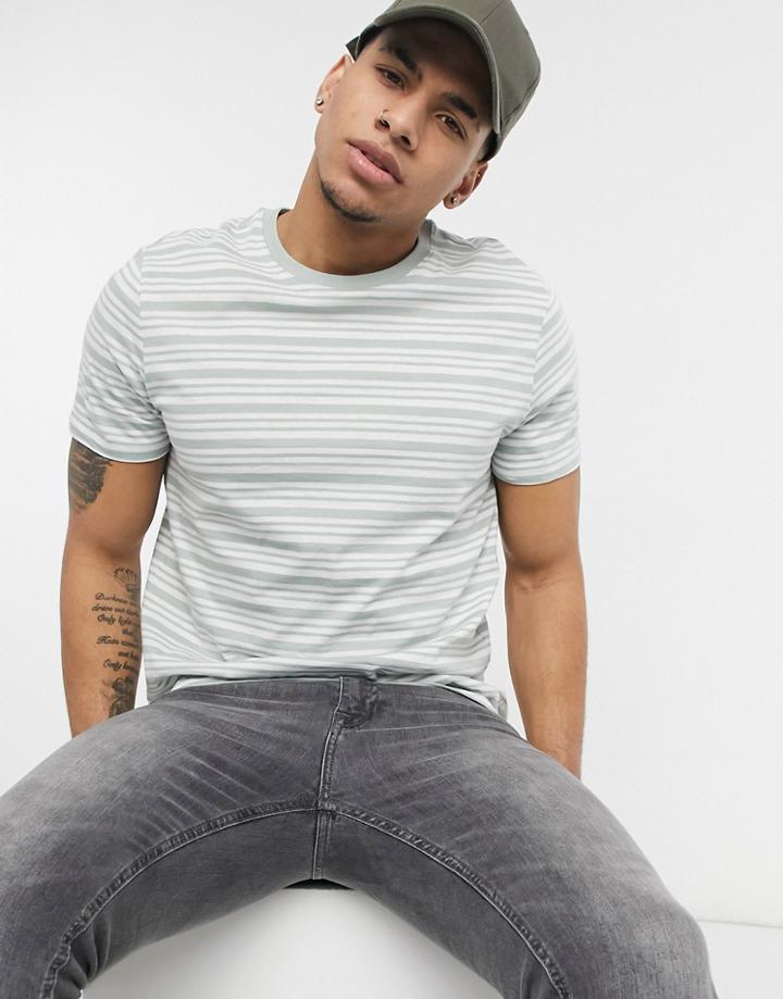 New Look Stripe T-shirt In Green