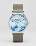 Reclaimed Vintage Marble Canvas Watch In Gray - Gray