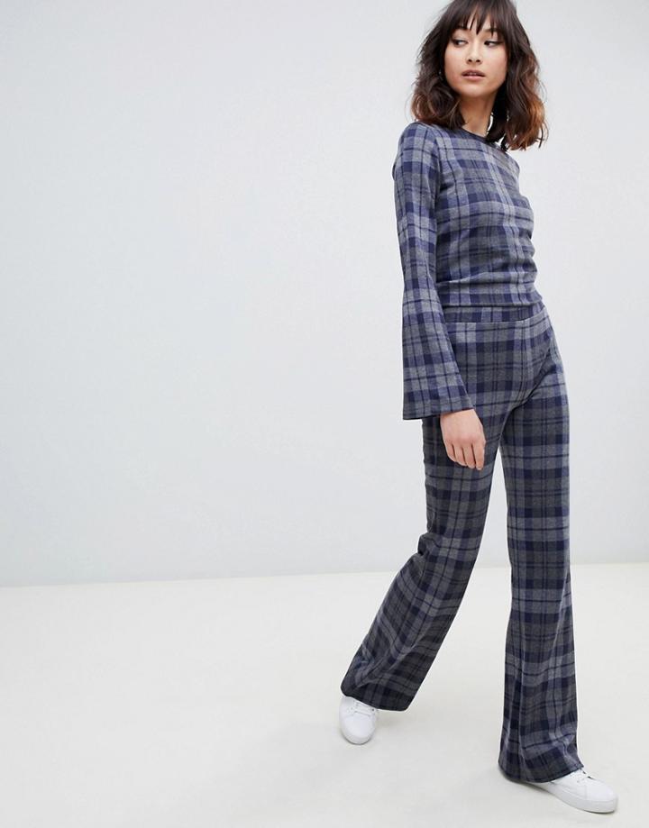 2ndday Checked Knit Pant - Navy