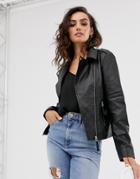 Y.a.s Leather Jacket - Black