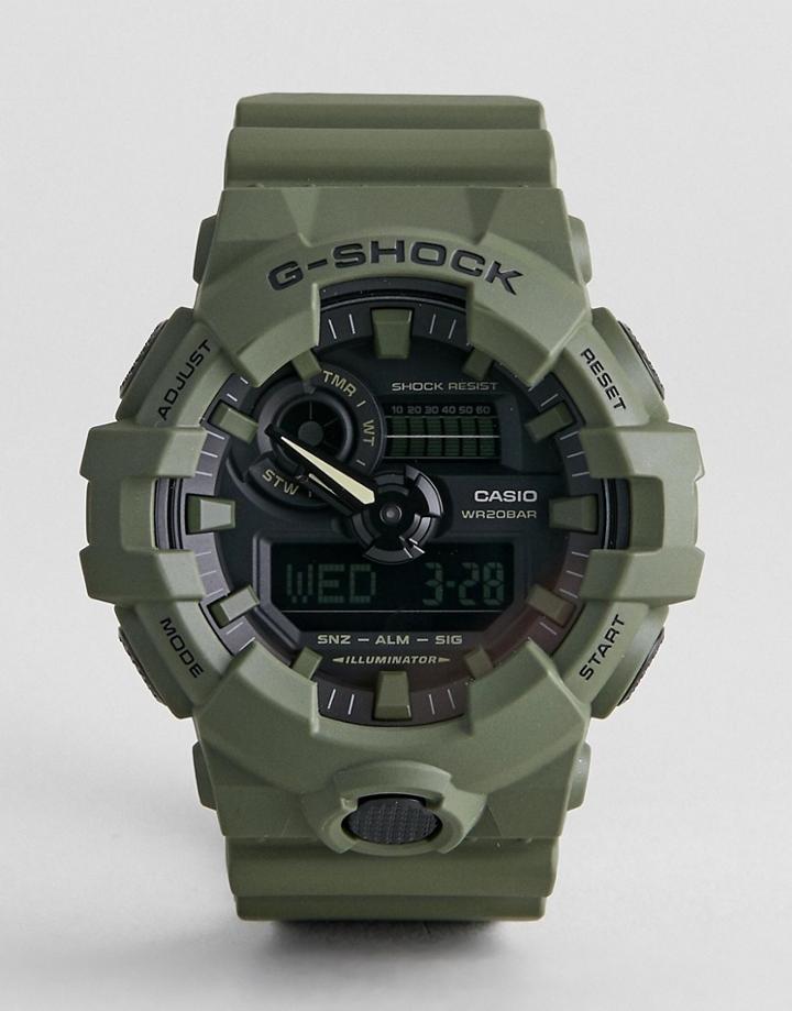 G-shock Ga-700uc-3a Digital Silicone Watch In Green - Green