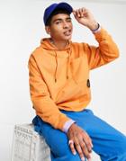 Asos Design Oversized Hoodie With Toggle Details In Orange