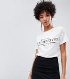 River Island T-shirt With Slogan In White - White