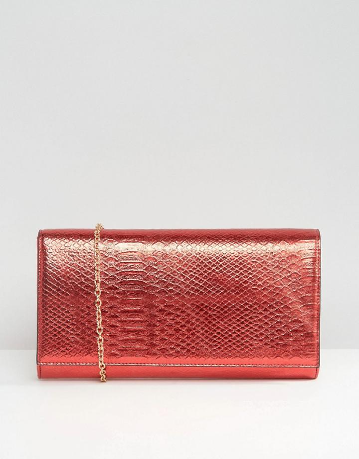Yoki Metallic Cross Body Bag - Red