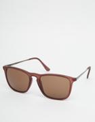 Selected Homme Square Sunglasses - Brown