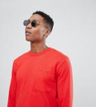 Noak T-shirt In Relaxed Fit With Long Sleeves - Red