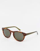 Han Kjobenhavn Timeless Round Sunglasses In Amber Tort - Tort