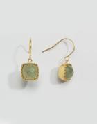 Pieces Karina Semi Precious Stone Drop Earrings - Silver