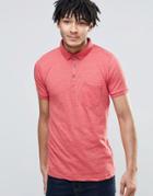 Brave Soul Short Sleeve Polo Shirt - Red