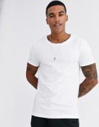 Asos Design Muscle Fit T-shirt And Scoop Neck In White