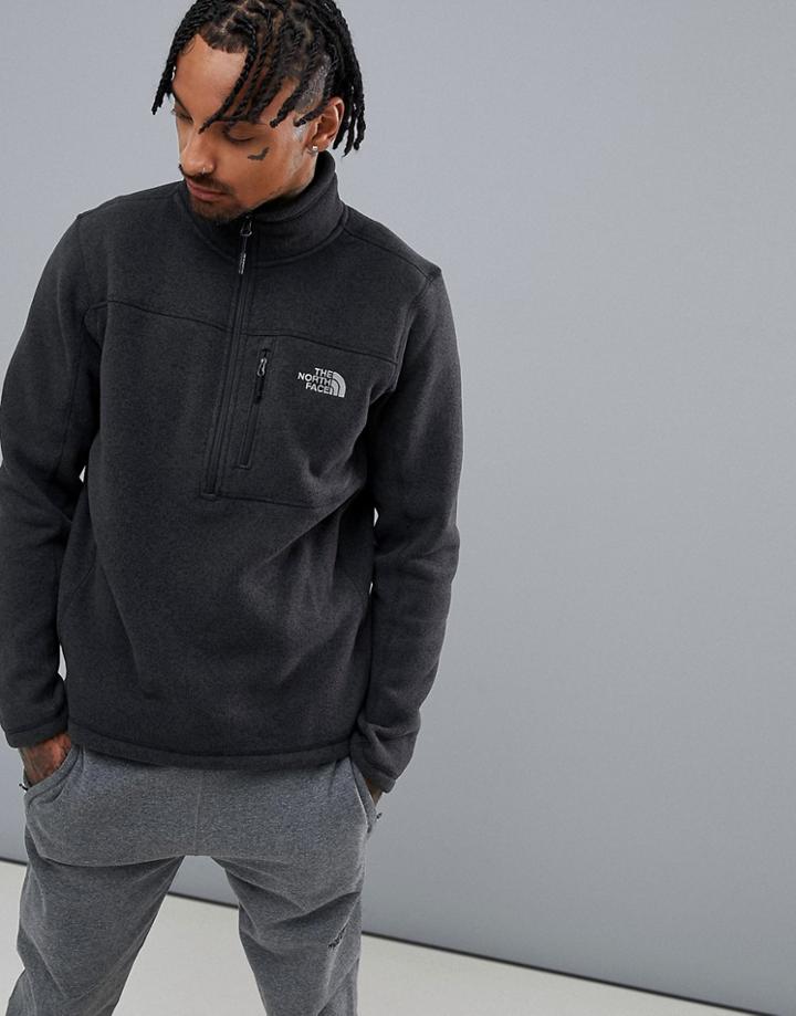 The North Face Gordon Lyons 1/4 Zip Fleece In Black - Black