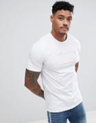 Good For Nothing Muscle T-shirt In White With Script Logo - White