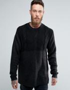 Cheap Monday Deprived Knit Half Cable Sweater - Black