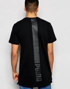 Puma Evolution Longline T-shirt With Back Print - Black