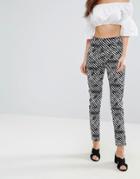 Louche Jenis Pants In Zebra Print - Black