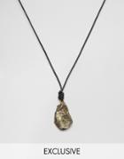 Seven London Stone Cord Necklace In Black Exclusive To Asos - Black