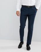 Moss London Skinny Tuxedo Suit Pants - Blue