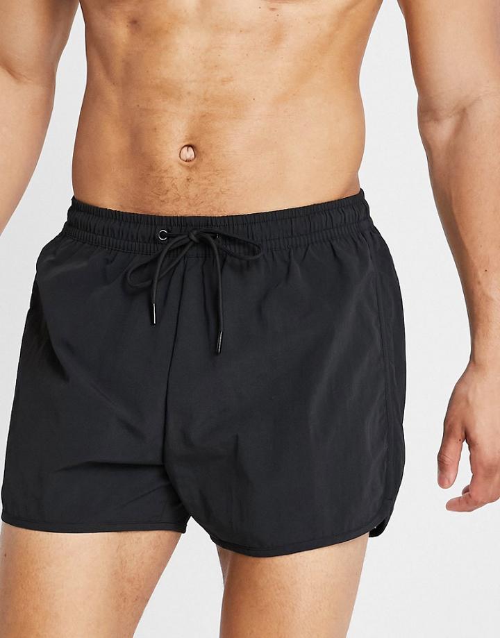 Weekday Tan Structure Swim Short In Black