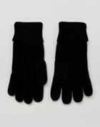 Esprit Knitted Gloves In Black - Black