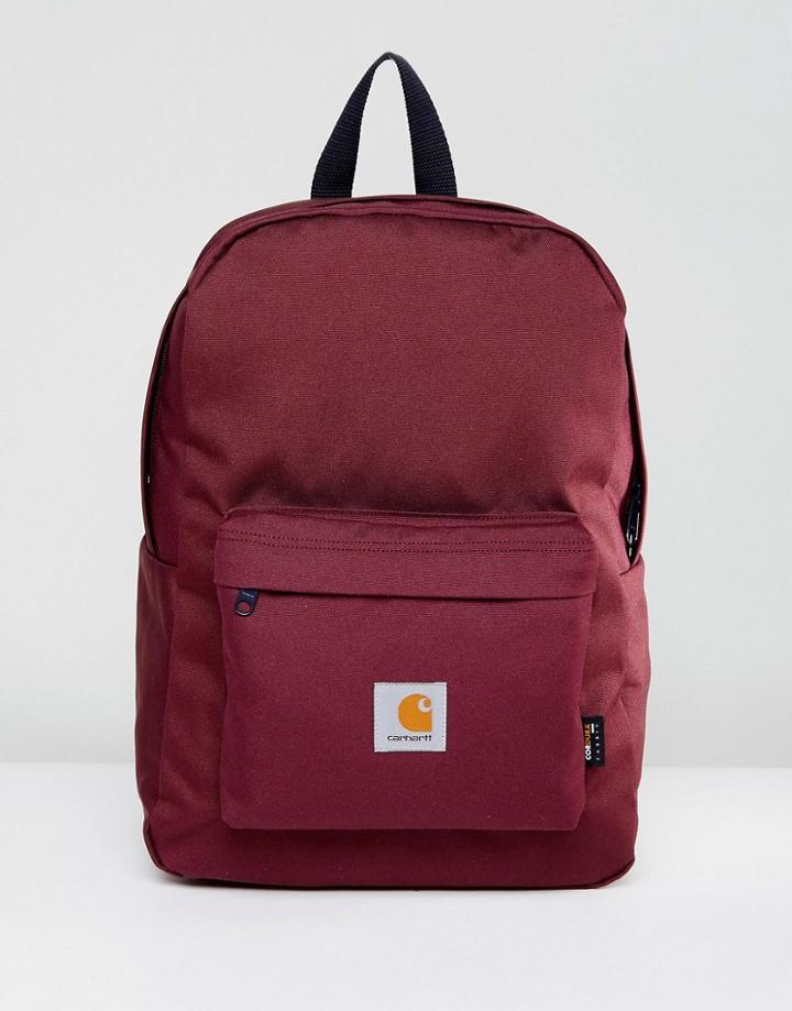 Carhartt Wip Watch Backpack In Burgundy - Red
