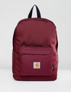 Carhartt Wip Watch Backpack In Burgundy - Red