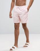Asos Swim Shorts In Pastel Pink Mid Length - Pink