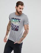 Boss Casual Graphic Print T-shirt In Gray - Gray