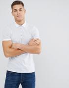 Ted Baker Polo In Spot With Contrast Collar - White