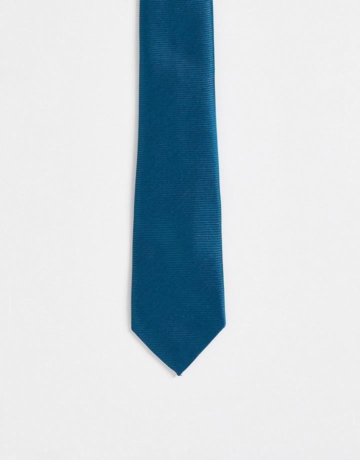 Asos Design Slim Tie In Jewel Blue