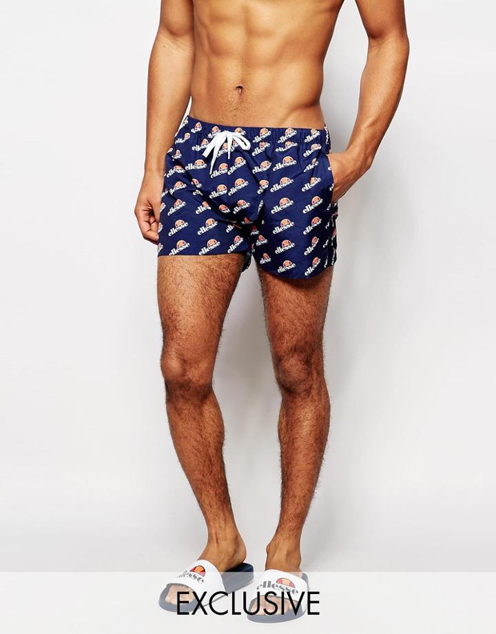 Ellesse Logo Swim Shorts Exclusive To Asos - Blue