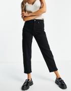 Whistles High Waisted Mom Jeans In Washed Black