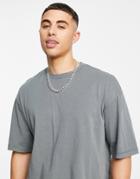 Jack & Jones Originals Oversized Washed T-shirt In Gray