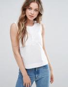 Selected Morgan Sleeveless Shirt - White