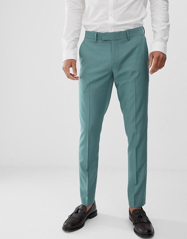Farah Henderson Skinny Fit Pants In Green - Green