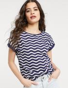 Oasis Striped T-shirt In Blue-blues
