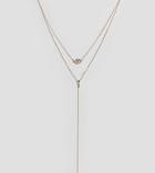 Aldo Double Strand Drop Necklaces With Evil Eye - Gold