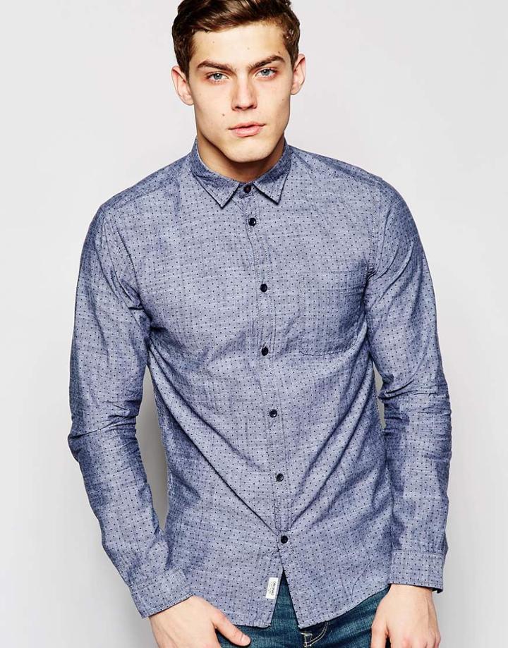 Jack And Jones Polka Dot Shirt - Blue